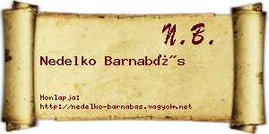 Nedelko Barnabás névjegykártya
